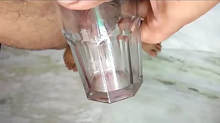 Desi Transeual Peeing beside Glass Indian Shemale